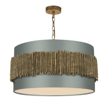 Willow Pendant With Copper Oxide Satin Drum Shade (other shade colours available) - ID 10267