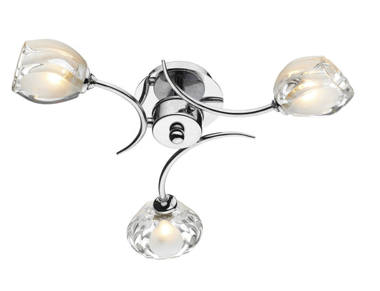 Zagreb Chrome 3 Lamp Ceiling Light - London Lighting - 1