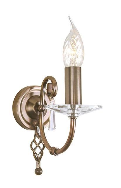 Aegean 1Lt Wall Light Aged Brass - London Lighting - 1