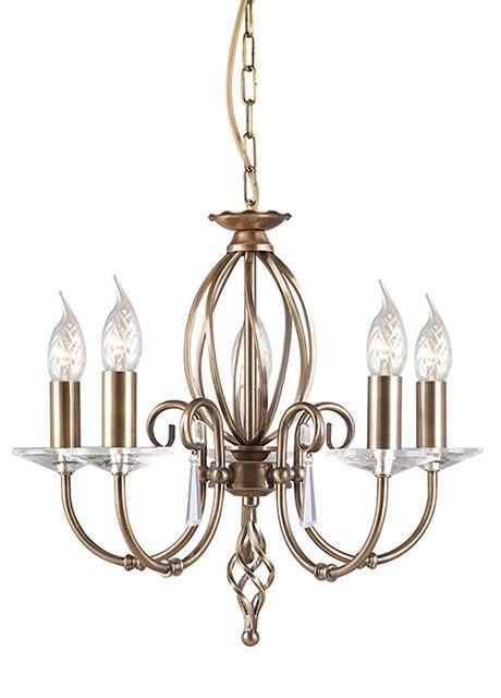 Aegean 5Lt Chandelier Aged Brass - London Lighting - 1