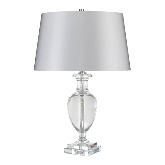 Angel Clear Crystal Table Lamp c/w Silver Shade - ID 7999