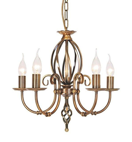 Artisan 5 Arm Chandelier - London Lighting - 1