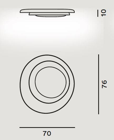 Foscarini Bahia White Wall/Ceiling Light - London Lighting - 10