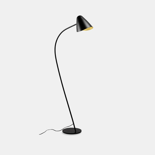 GAN Black Aluminium & Gold Adjustable Floor Light - ID 10727