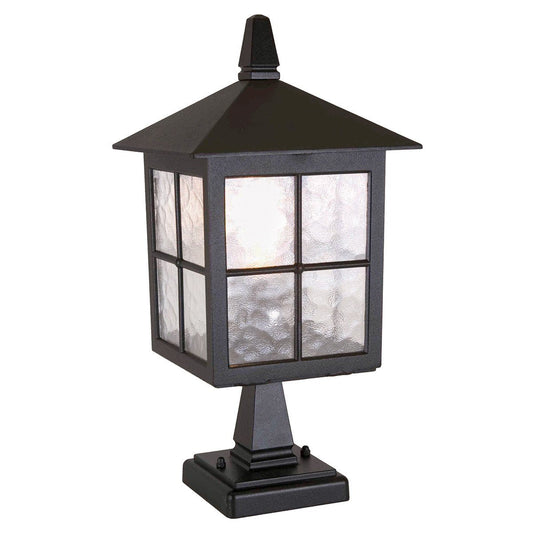 Winchester Pedestal Lantern Black - London Lighting - 1