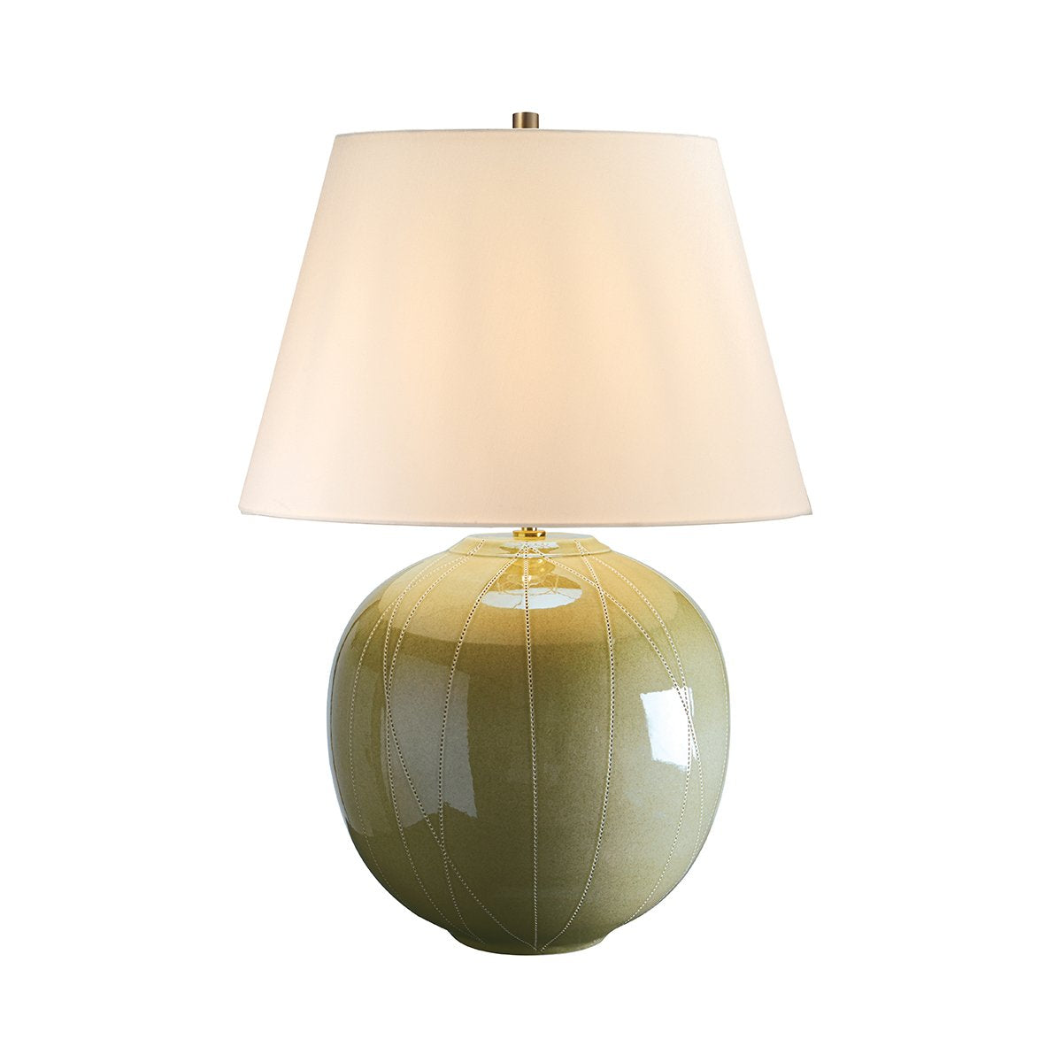 Chadwell Large Green Table Lamp c/w Shade - ID 8330