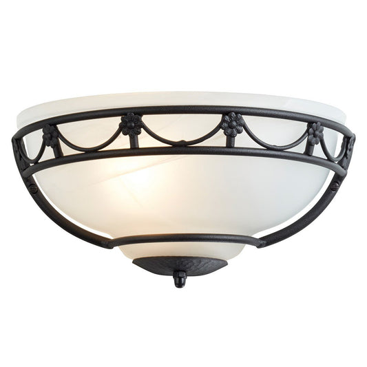 Carisbrooke Wall Uplighter Black - London Lighting - 1