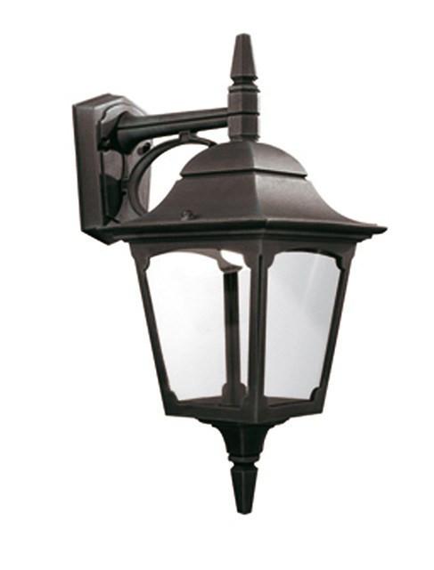 Chapel Down Wall Lantern Black - London Lighting - 1