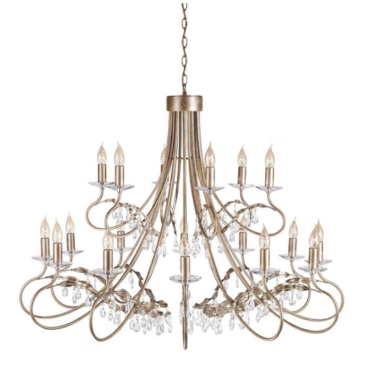 Christina 18 Arm Chandelier Silver/Gold - London Lighting - 1