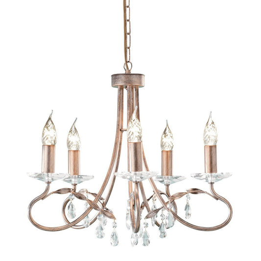 Christina 8 Arm Chandelier Silver/Gold - London Lighting - 1