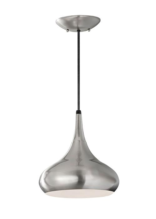 Beso One Light Brushed Steel Medium Pendant Light