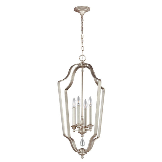 DeWitt Four Light Foyer Sunrise Silver Chandelier