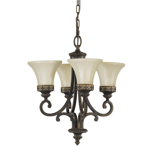 Feiss Drawing Room Duo-Mount 4 Light Chandelier - London Lighting - 1