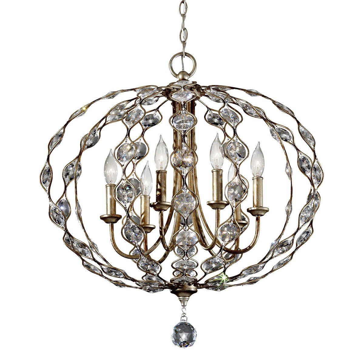 Feiss Leila 6 Light Chandelier - London Lighting - 1