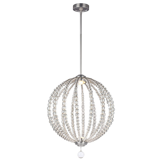 Medium Two Light Satin Nickel LED Pendant