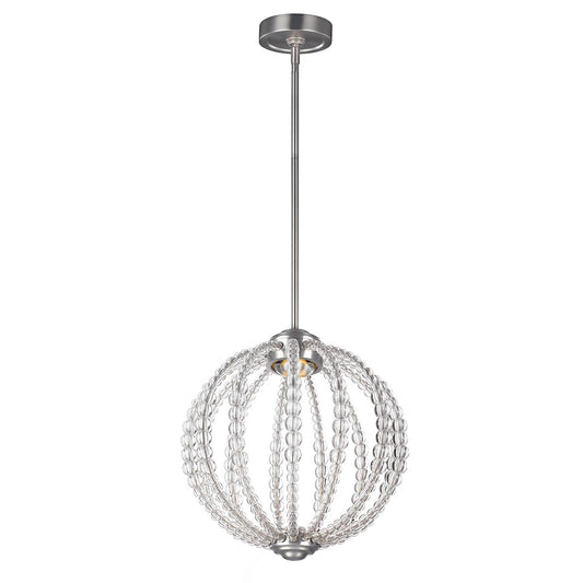 Small Satin Nickel LED Pendant