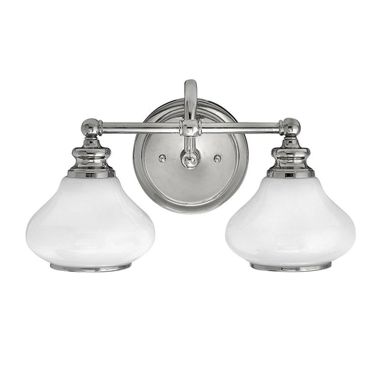 Ainsley Two Light Polished Chrome Bathroom Wall Light