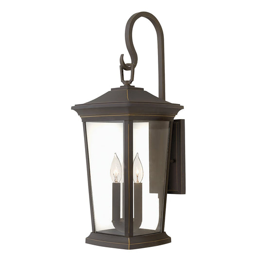 Bromley Three Light Oil Rubbed Bronze Large Wall Lantern Light