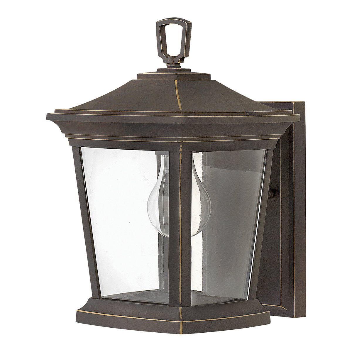 Bromley One Light Oil Rubbed Bronze Small Wall Lantern Light
