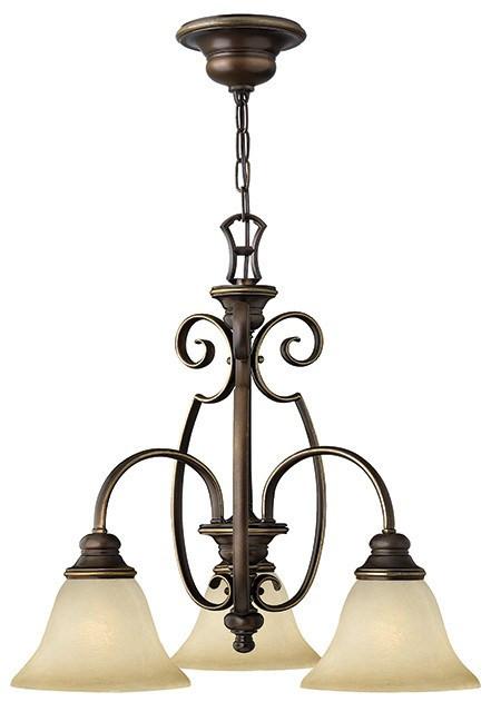 CELLO - 3 Lamp Chandelier - London Lighting - 1