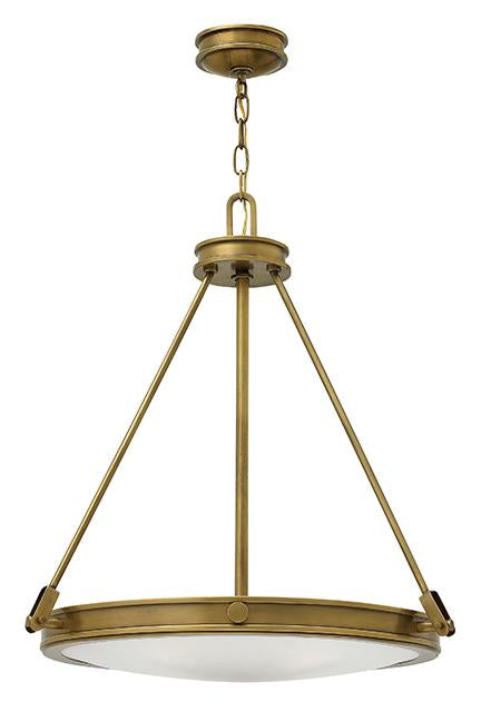 Four Light Heritage Brass Pendant Light