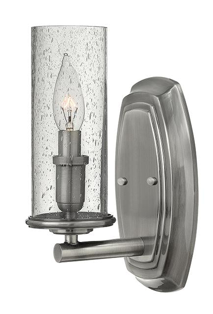 Single Polished Antique Nickel Wall Light