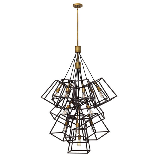 Thirteen Light Bronze Chandelier