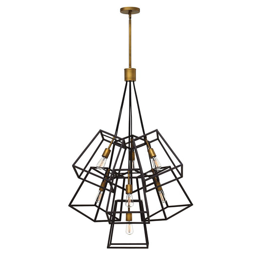 Seven Light Bronze Chandelier
