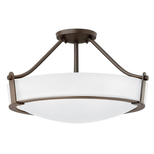 Semi Flush Four Light Olde Bronze