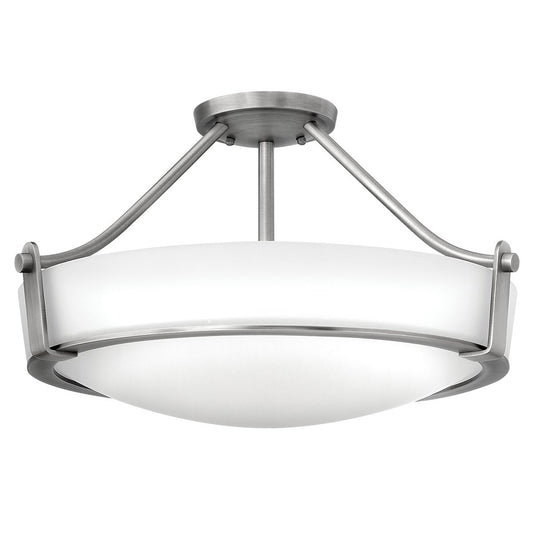 Four Light Antique Nickel Medium Semi Flush