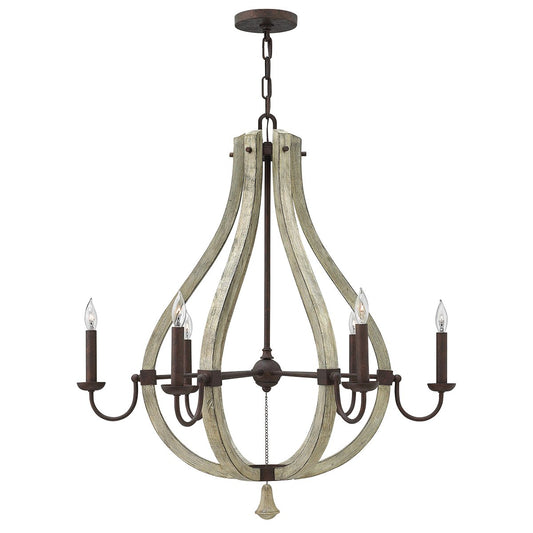 Invergordon 6 Light Rustic Chandelier - ID 9918