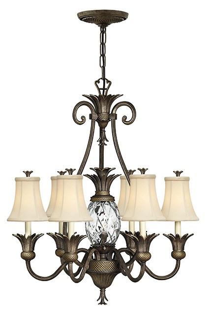 Plantation 7 Lamp Chandelier Pearl Bronze - London Lighting - 1