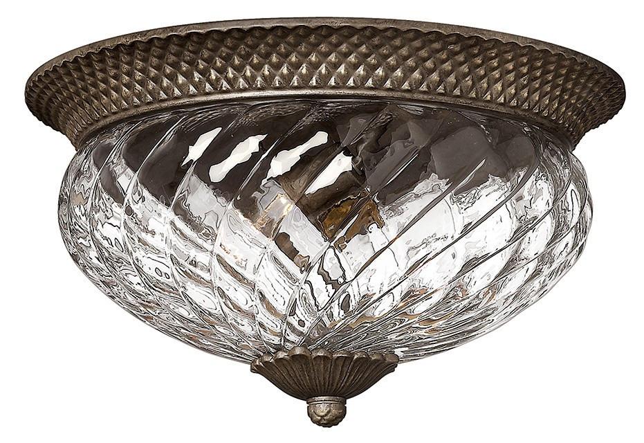 Plantation 3 Lamp Large Flush Pearl Bronze - London Lighting - 1