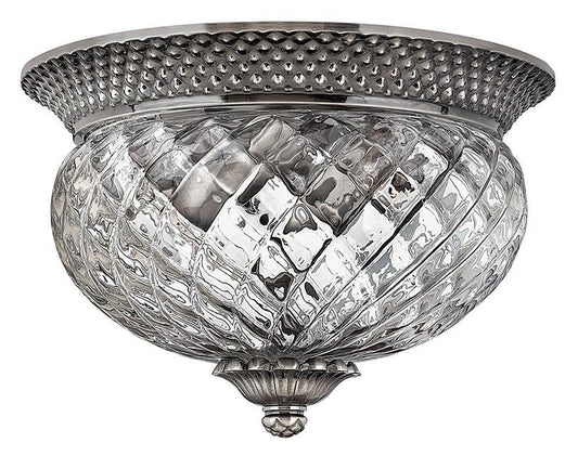 Plantation 2 Lamp Small Flush Polished Antique Nickel - London Lighting - 1