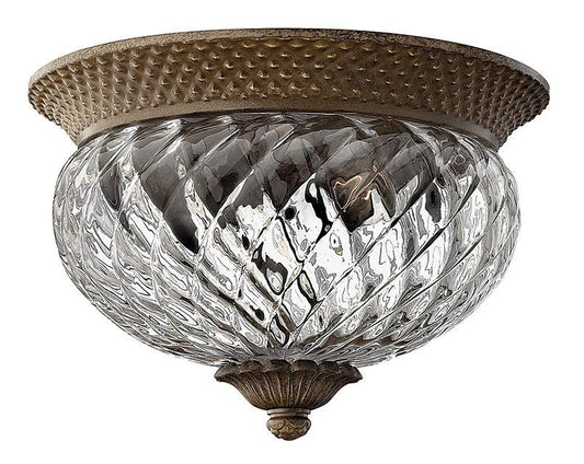 Plantation 2 Lamp Small Flush Pearl Bronze - London Lighting - 1