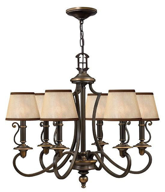 Plymouth 6 Lamp Chandelier - London Lighting - 1