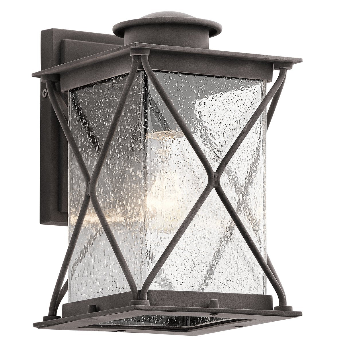 Rosemarkie Textured Weathered Zink Small Outdoor Wall Light - 9857
