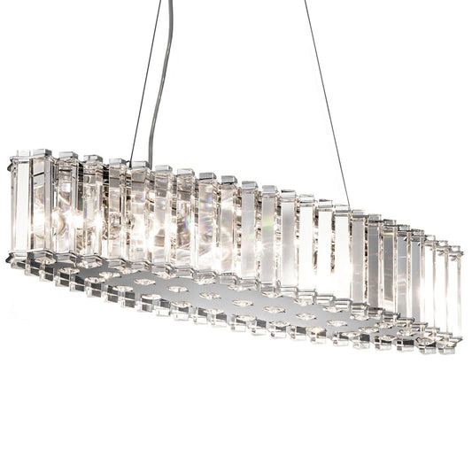 Eight Light Chrome Island Chandelier