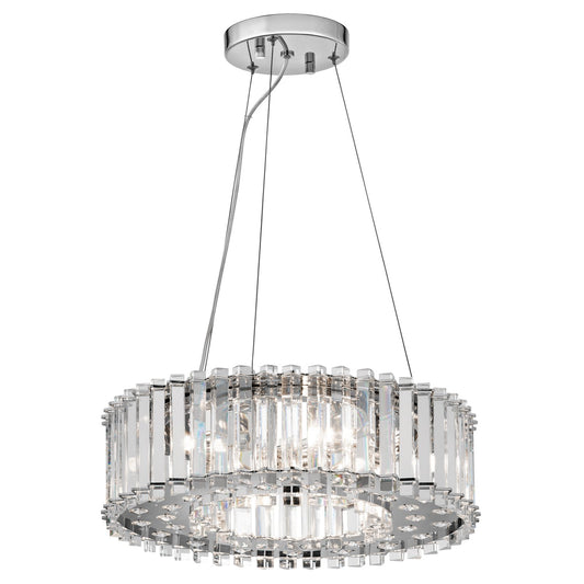 Six Light Chrome Pendant Light