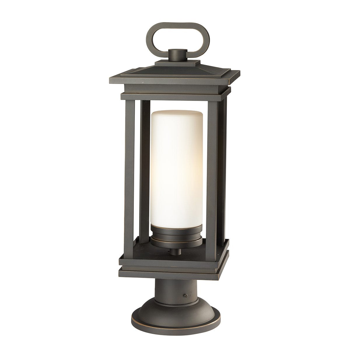 South Hope One Light Rubbed Bronze Large Pedestal