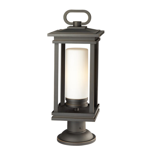 South Hope One Light Rubbed Bronze Large Pedestal