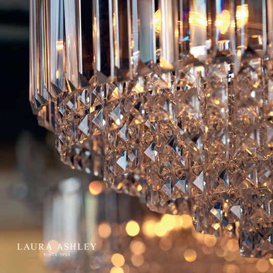 Laura Ashley Polished Chrome Crystal Chandelier (Large) - ID 12156