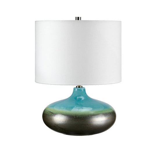 Lampton Small Turquoise Table Lamp c/w Shade - ID 8375