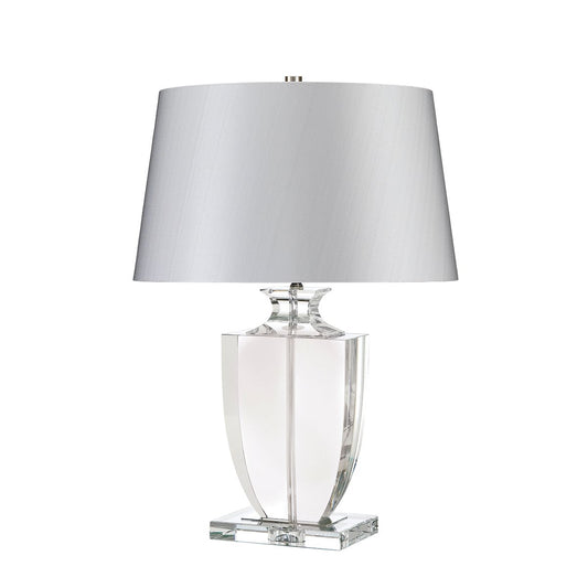 Kennington Clear Crystal Trophy Table Lamp c/w Shade - ID 8378