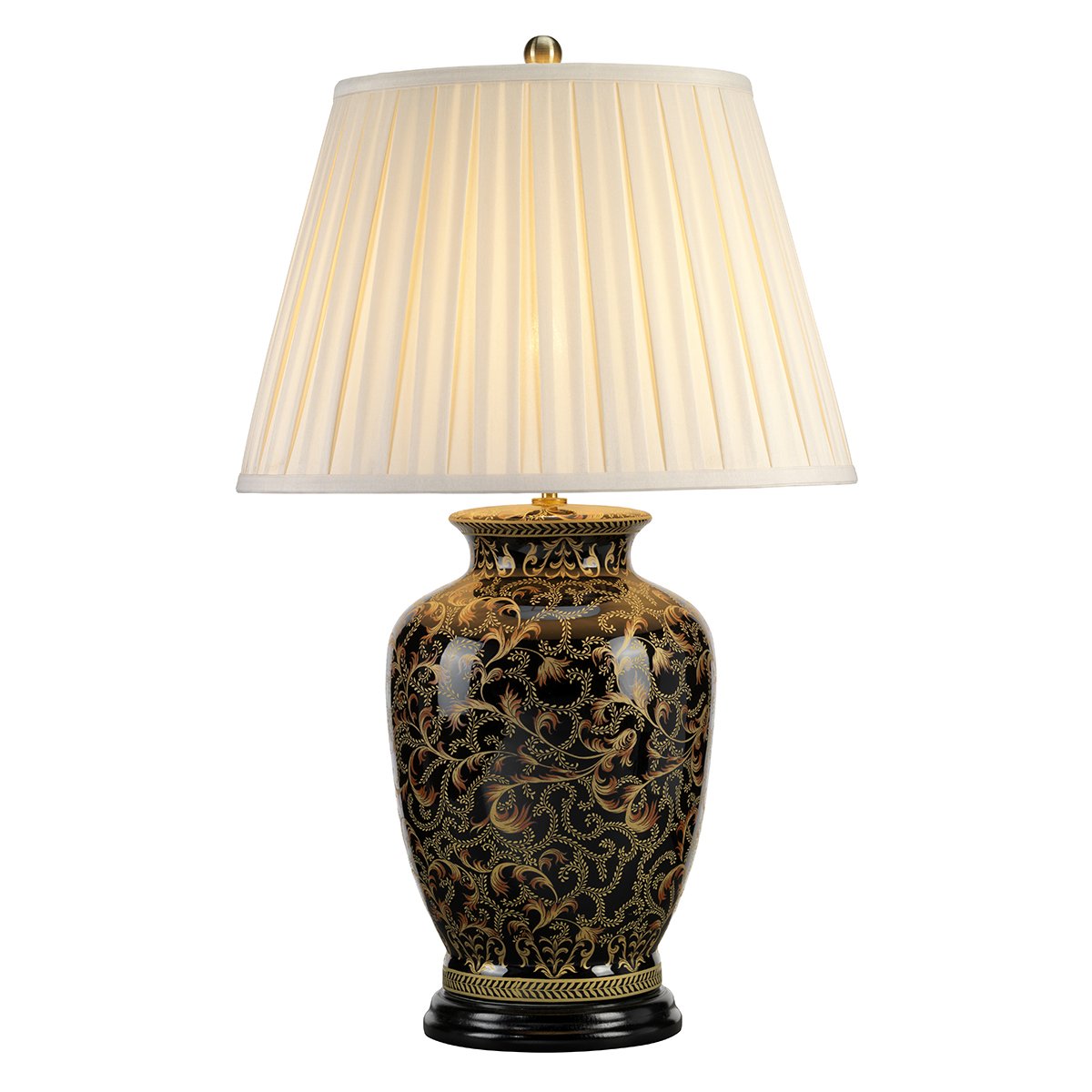 Mottingham Gold/Black Large Table Lamp c/w shade - ID 8381