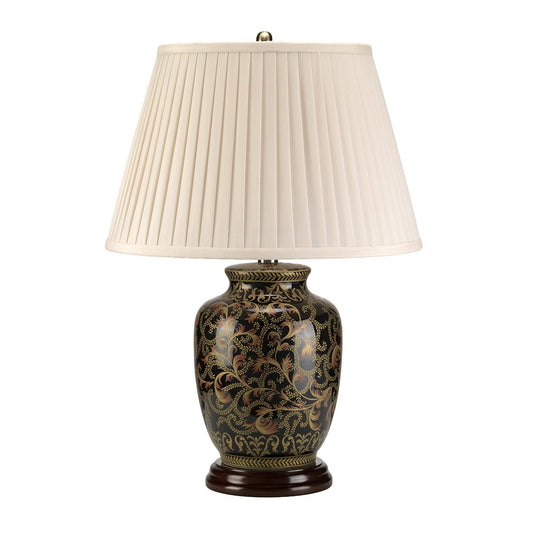 Mottingham Gold/Black Small Table Lamp c/w Shade - ID 8382