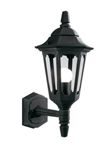 Parish Mini Up Wall Lantern Black - London Lighting - 1
