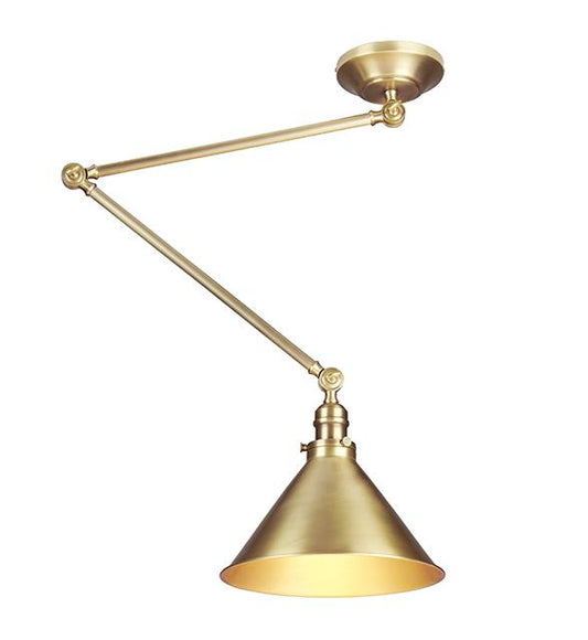 Grenoble Swing Arm Aged Brass Wall Light/Pendant - ID 7027