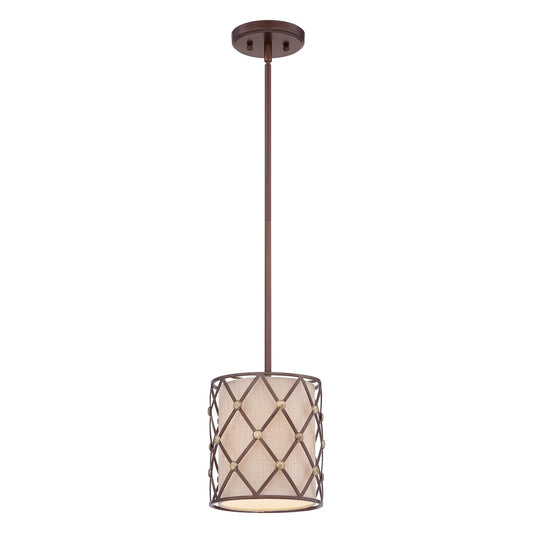 Quoizel Brown Lattice Mini Pendant Light - London Lighting - 1