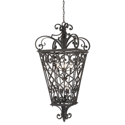 Quoizel Fort Quinn 8 Light Chain Lantern - London Lighting - 1